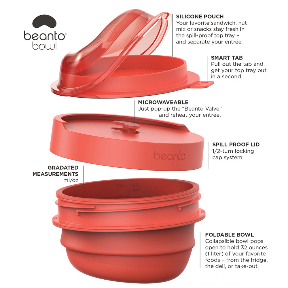 The Combo 1.35L Bowl + Cutlery Set - Sunset Coral