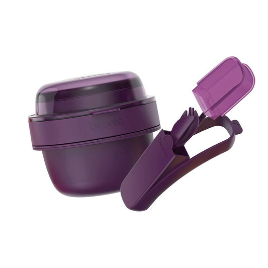 The Combo 1.35L Bowl + Cutlery Set - Eggplant